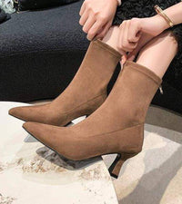 Khaki-Wildleder