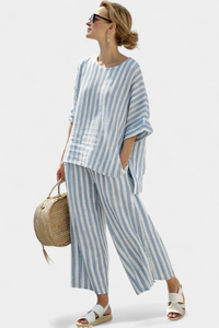 Gestreift Blau