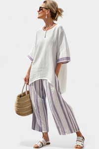 Gestreift lila
