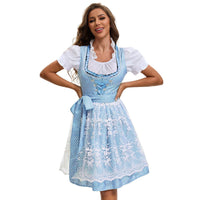 753870 Blau (Oberteil+Rock+Schürze+Schleife)